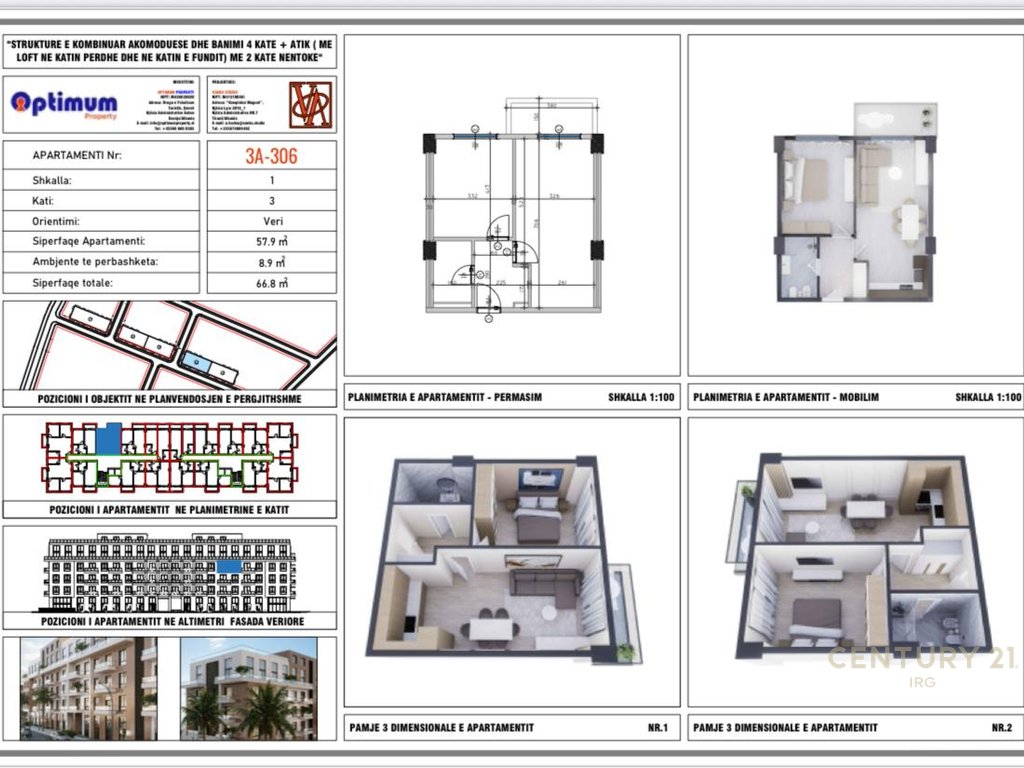 APARTAMENT 1 PLUS 1 PER SHITJE ADRIA REZIDENC, QERRET