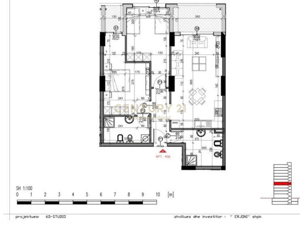 Shitet Apartament 2+1+2 tek Kompleksi Mirabella, Oxhaku