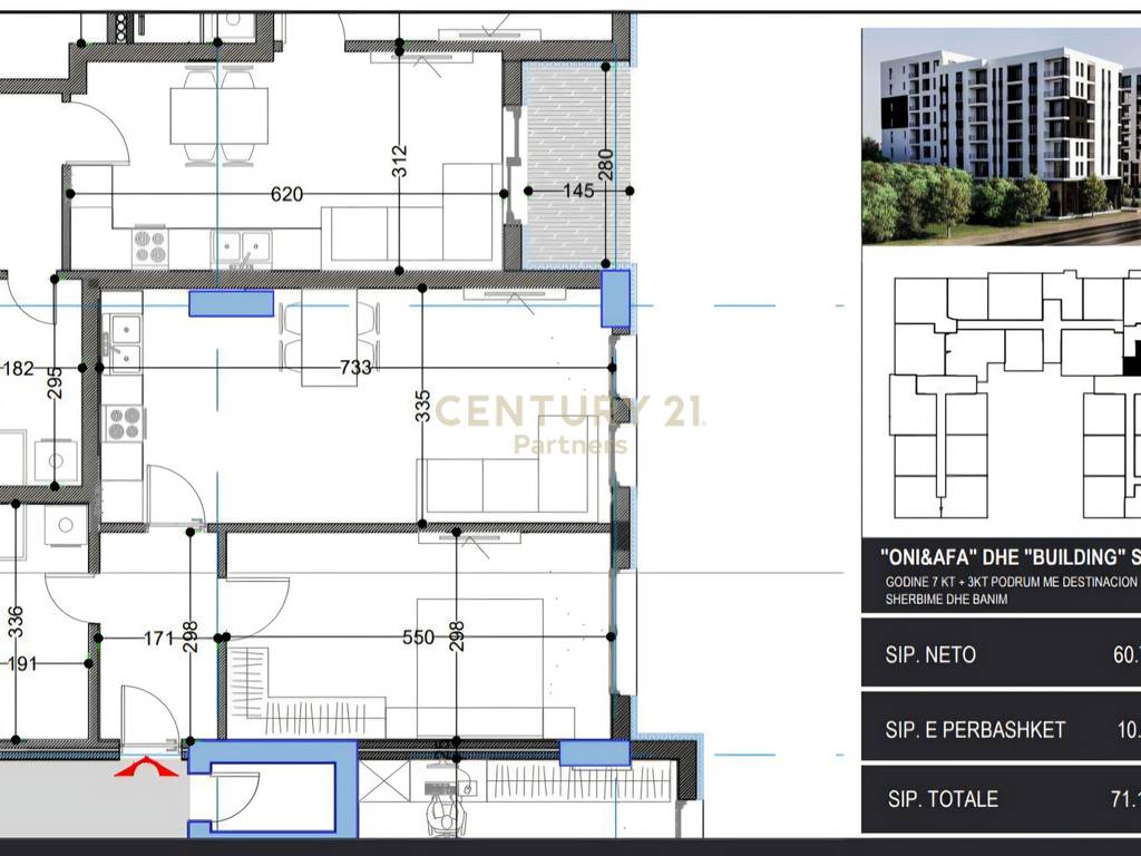 SHESIM APARTAMENT 1+1 TEK BELFIORE  RESIDENCE  II, PASKUQAN!