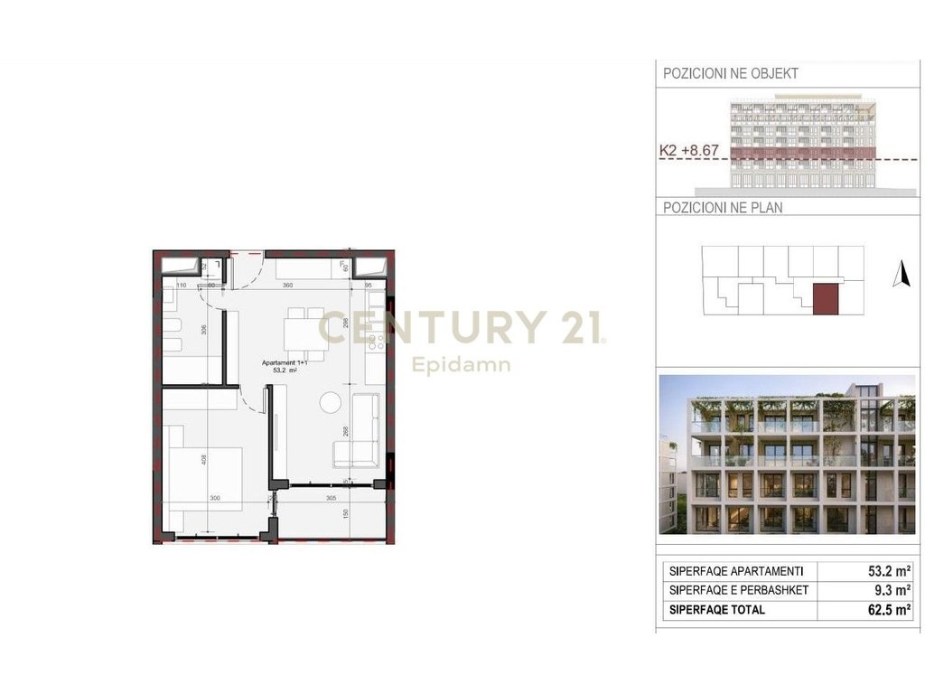 EXCLUSIVE ! Apartament 1+1 për shitje - Rezidenca “Mes Pishave” Mali i Robit !!