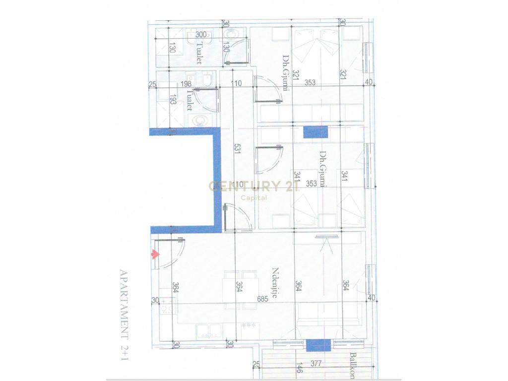 Shesim apartament 2+1+2+P  tek Tirana Entry!