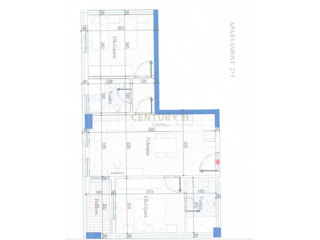 Shesim apartament 2+1+2+P tek Tirana Entry!