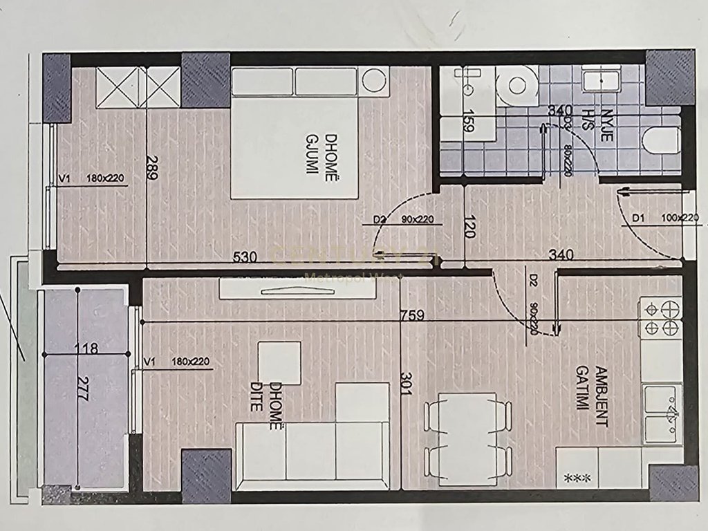 Shesim Apartament 1+1 ne nje projekt ne ndertim - Ish Fusha Aviacionit!