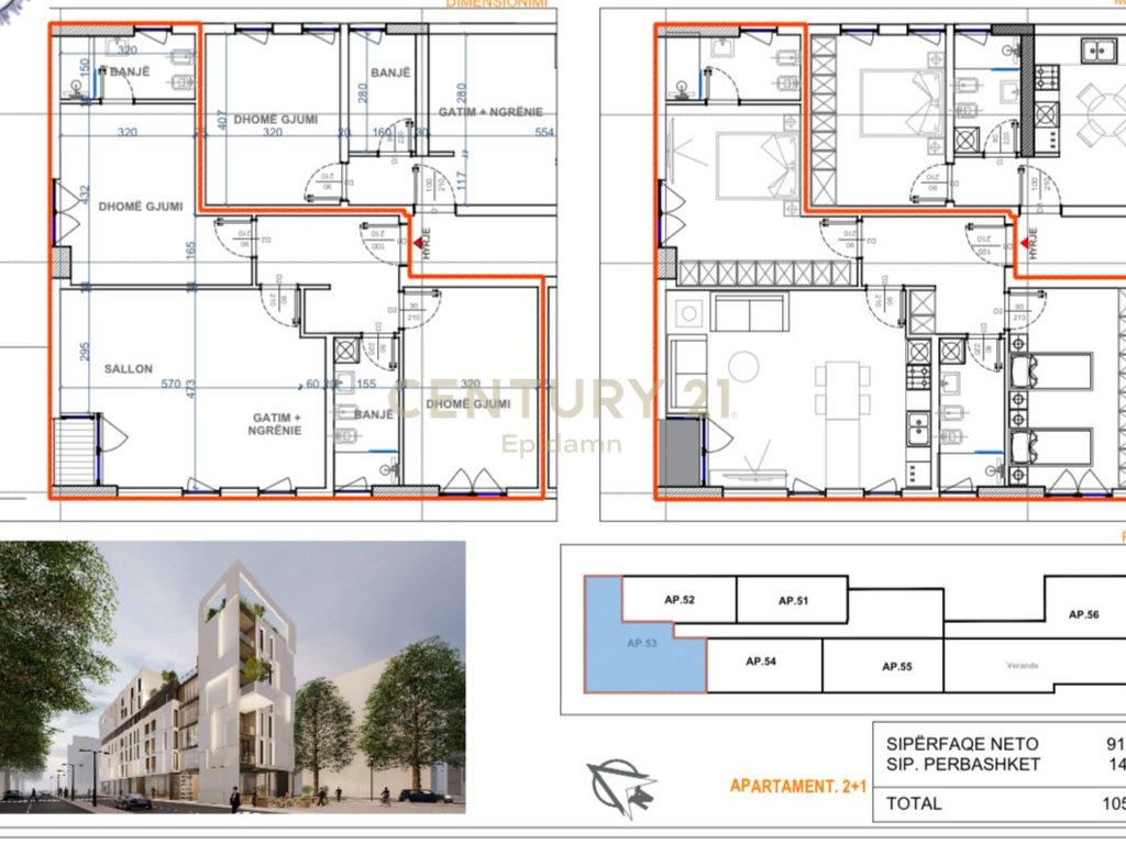 Iluminar Residence - Apartament 2+1+2 për shitje !!