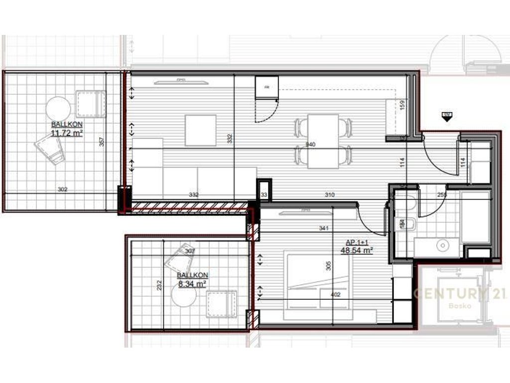 SHITET APARTAMENT 1+1 , SARANDE