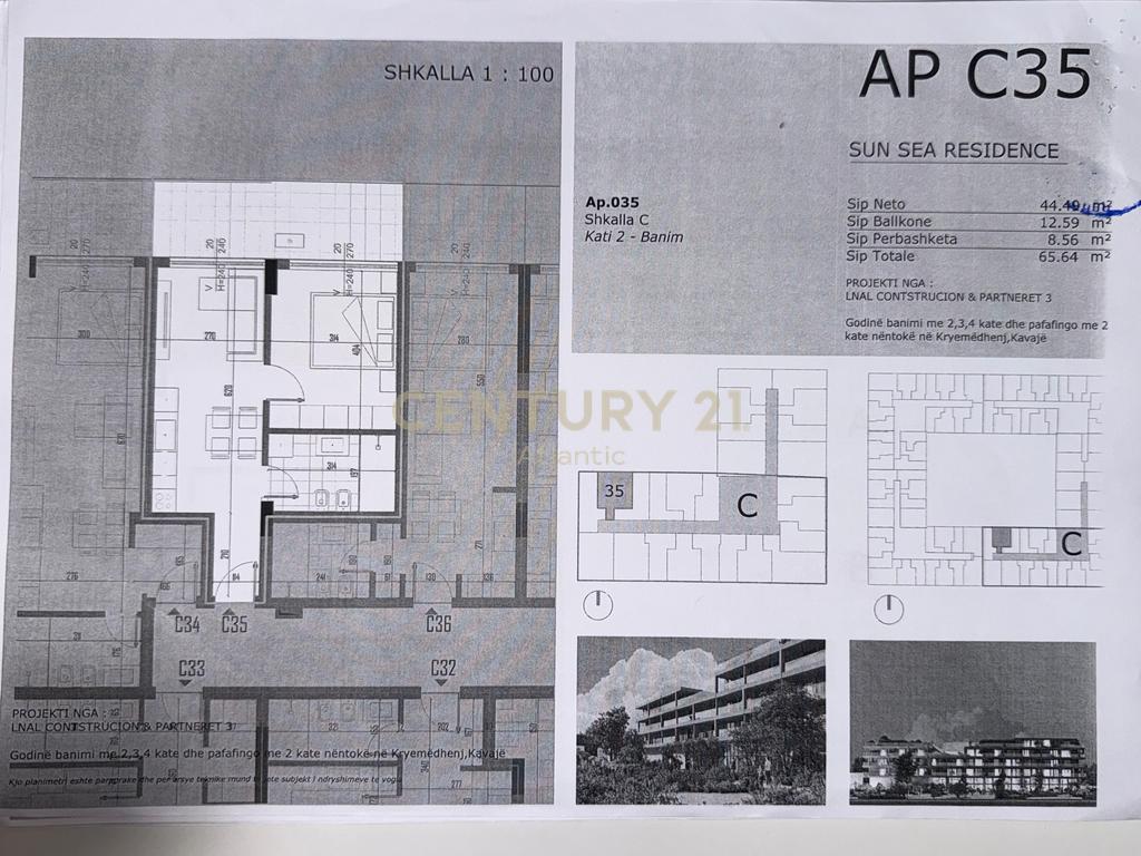 SHITET APARTAMENT 1+1 NE GOLEM SUN SEA REZIDENCE