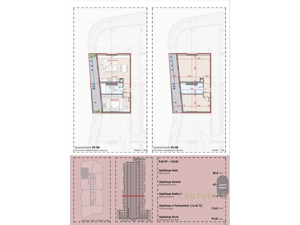 EKSKLUZIVE SHITET APARTAMENT 1+1+Ballkon TEK TOP SEVEN TOWER!