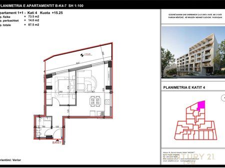 SHESIM APARTAMENT 2+1+2+ POST PARKIMI NE  REZIDENCEN RINGSIDE, PASKUQAN!