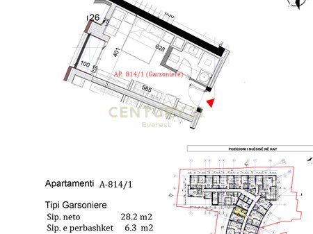 Shitet apartament 1+1 tek Monolith Residence !!