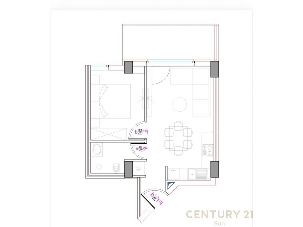 SHITET APARTAMENT 1+1 TEK REZIDENCA ALBA  ISH PARKU