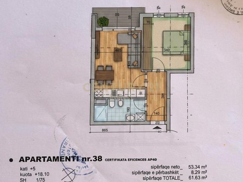 ISH FUSHA E AVIACIONIT, SHESIM APARTAMENT 1+1+POST PARKIMI