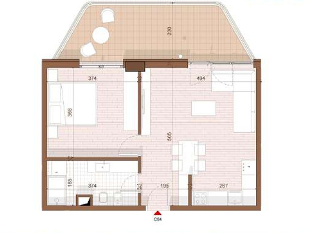 SHITET APARTAMENT 1+1 NE SHENGJIN