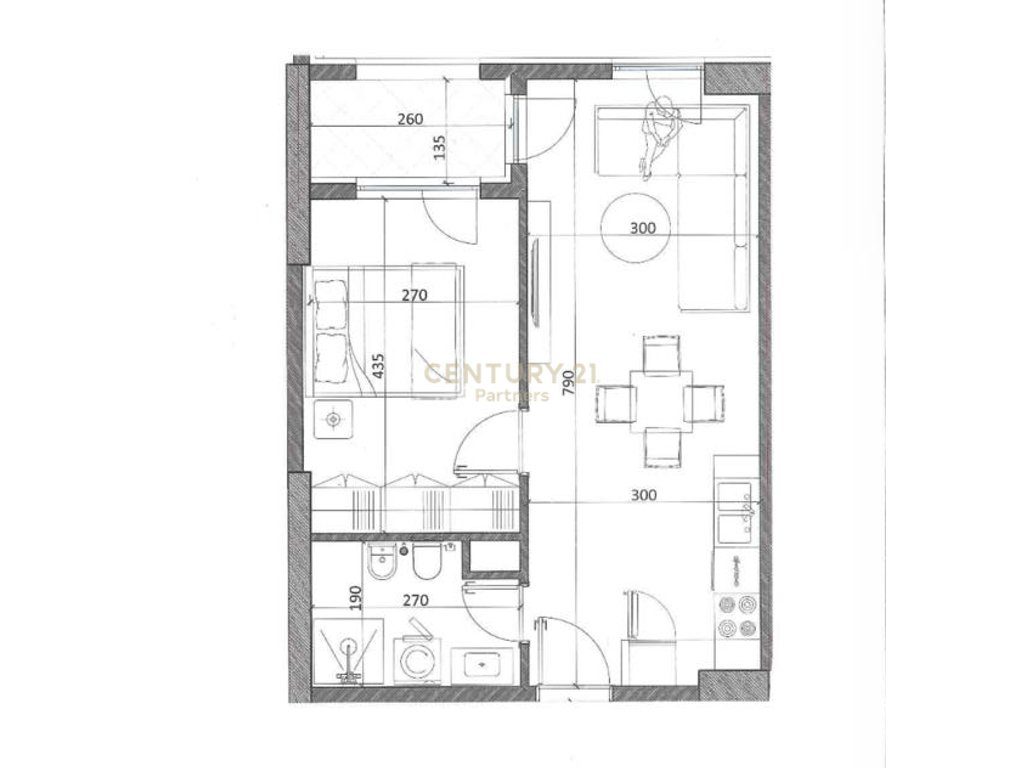 APARTAMENT 1+1 NË SHITJE NË KAMËZ QENDËR – NDËRTIM I RI