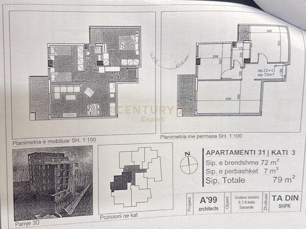 SARANDË, SHESIM APARTAMENT 2+1 NË PORTIN E LIMIONIT