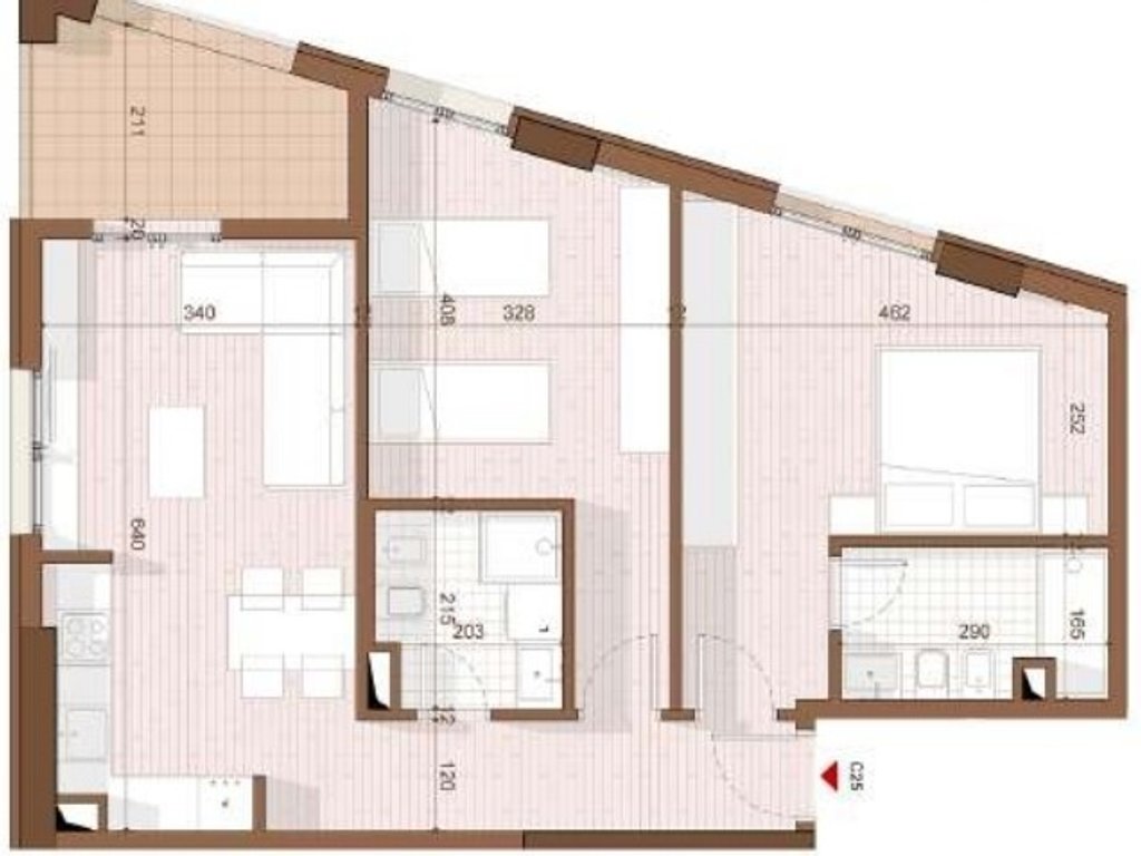 SHITET APARTAMENT 2+1+2 NE SHENGJIN