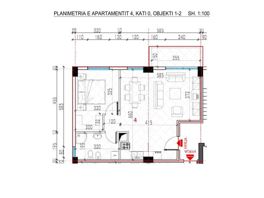Apartament 1+1 Për Shitje prane Komuna Dajt, Tirane