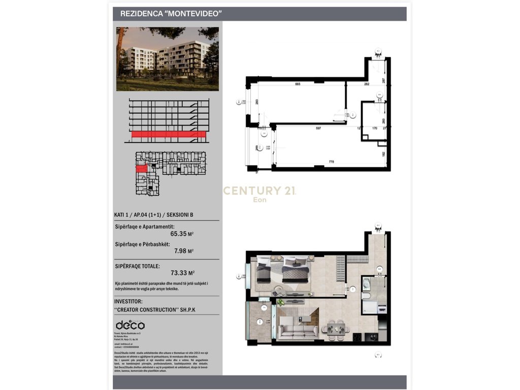 SHITET APARTAMENT 1+1 MONTEVIDEO RESIDENCE TE MALI ROBIT!