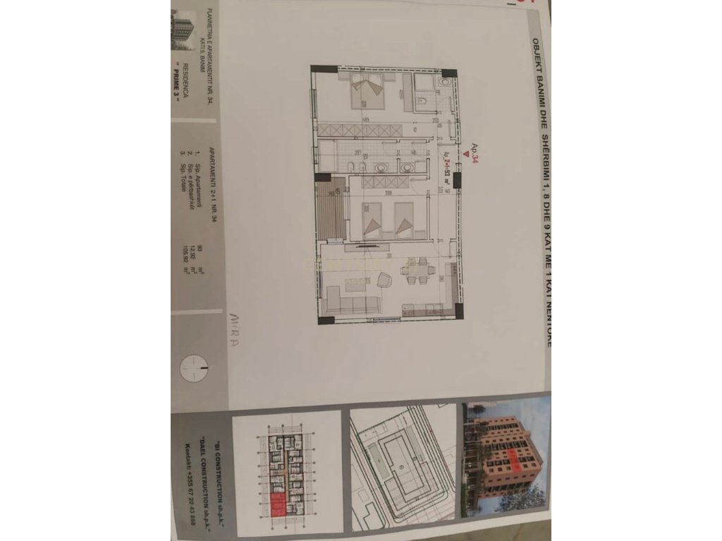 SHITET APARTAMENT 2+1+2 NE KAMEZ
