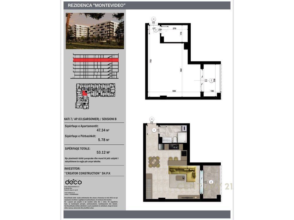 Gazonjere Për Shitje në Mali i Robit, Durrës - 132,800€ | 53.12 m²