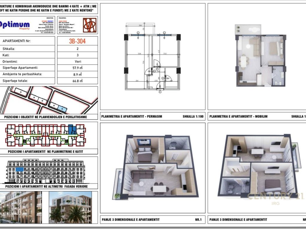 APARTAMENT 1 PLUS 1 PER SHITJE ADRIA REZIDENC, QERRET