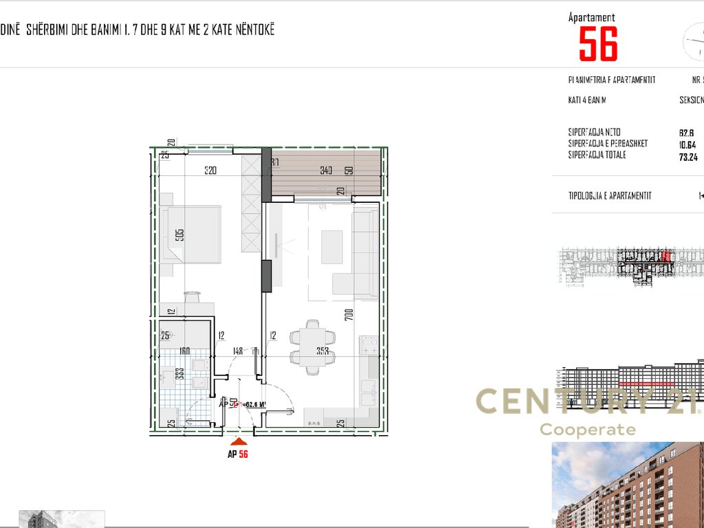 EKSLUZIVE! SHESIM APARTAMENT 1+1 PËRBALLË RRUGËS 5 - MAJI & PRANË BULEVARDIT TË RI NË PASKUQAN.