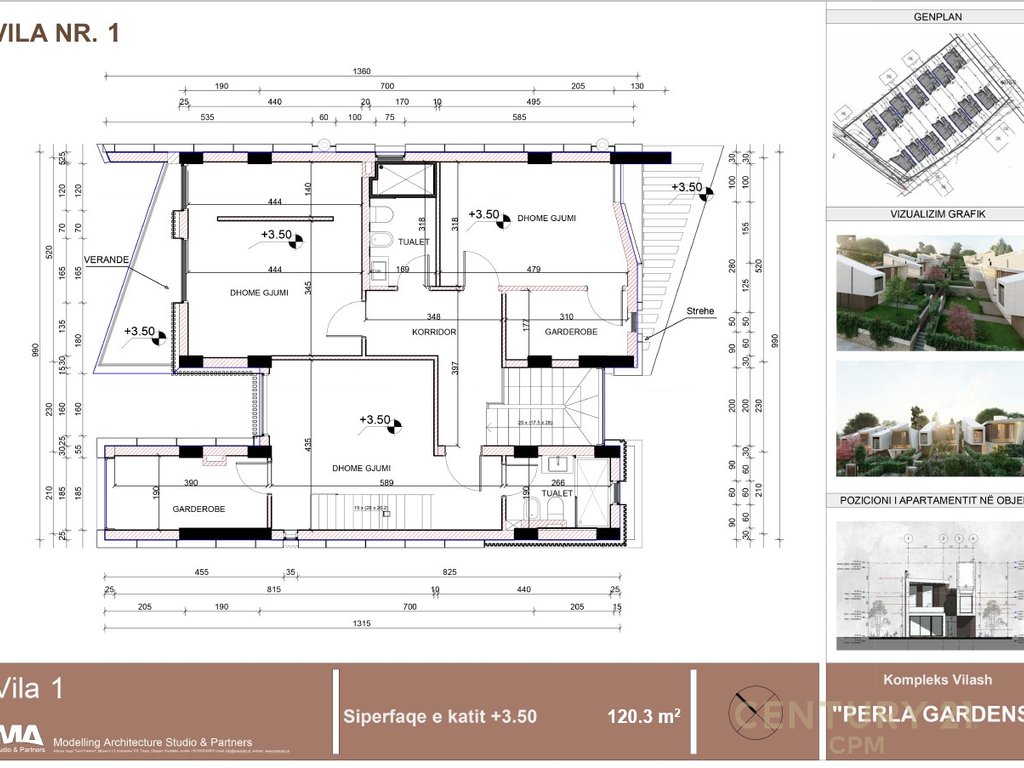 Shitet vilë 3 kateshe tek Perla Residence në Mjull - Bathore