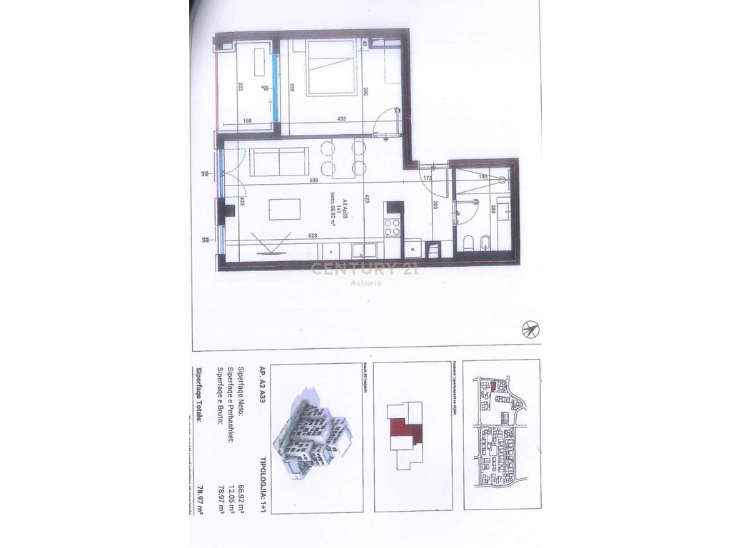 SHITET APARTAMENT 1+1 NE DHERMI, TE SQUARE VILLAGE.