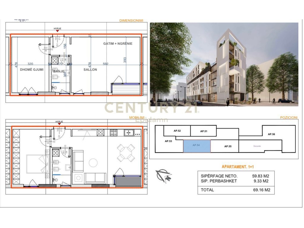 Iluminar Residence - Apartament 1+1 për shitje !!