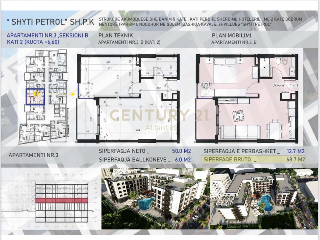 SHITET APARTAMENT 1+1 NE NDERTIM TE RI, MALI I ROBIT-GOLEM! ''AZURE COAST'', RESIDENCE ! MUNDESI PAGESE ME KESTE!