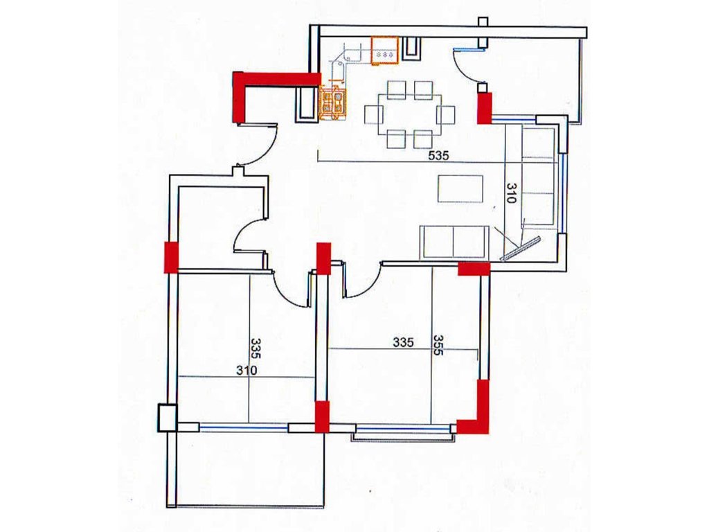 Apartament 2+1 për shitje në Gjirin e Lalzit