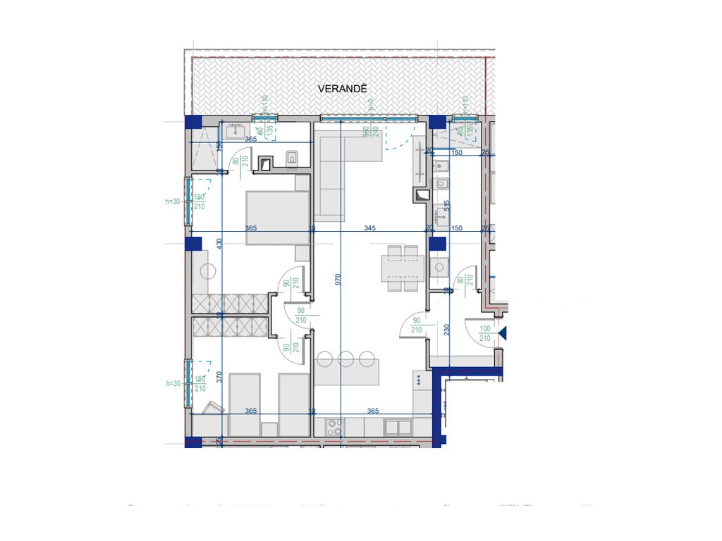 Shitet Apartament 2+1 me Verandë
