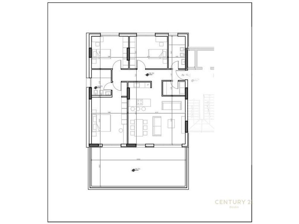 SHITET APARTAMENT 3+1+2+VERANDE BLIN RESIDENCE, FARKE !