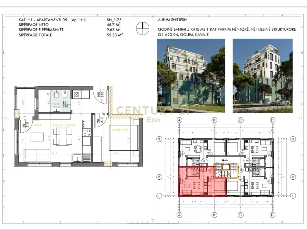 EXCLUSIVE! APARTAMENT 1+1 NE SHITJE NE GOLEM!
 MUNDESI PAGESE ME KESTE.