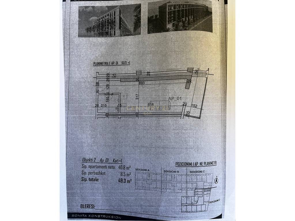 Apartament Garsoniere Për Shitje në Golem, Durrës - 59160€ | 49.3 m²  /Çmimi: I Diskutueshem
