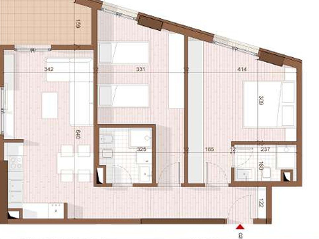 SHITET APARTAMENT 2+1+2 NE SHENGJIN