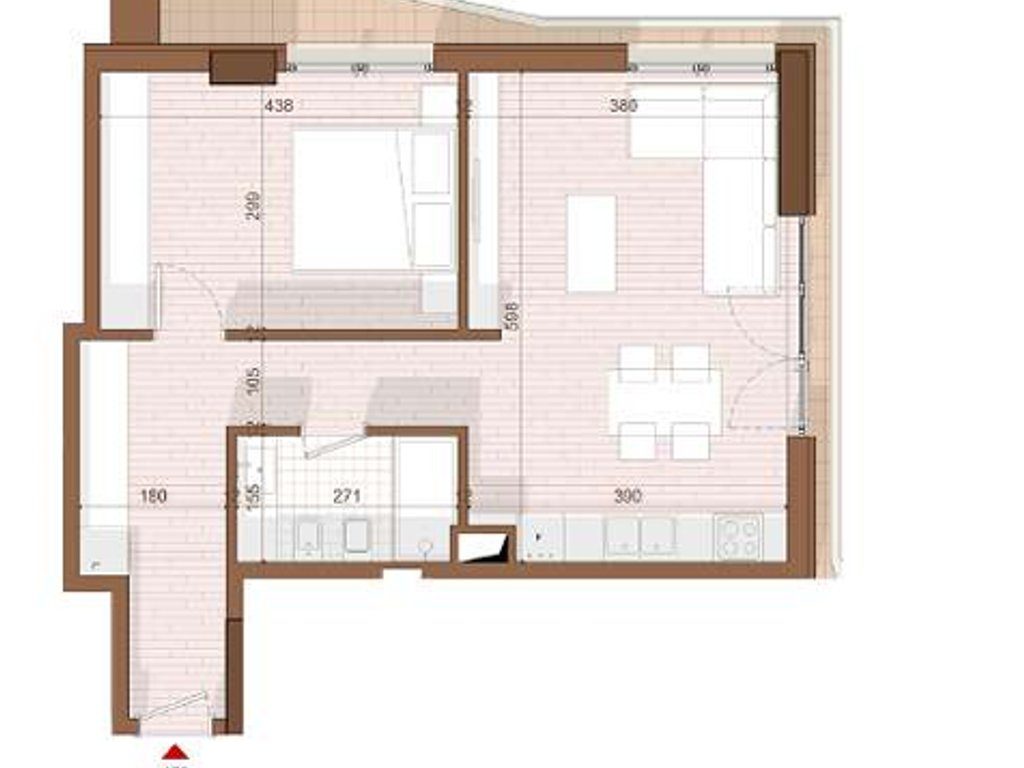 SHITET APARTAMENT 1+1 NE SHENGJIN