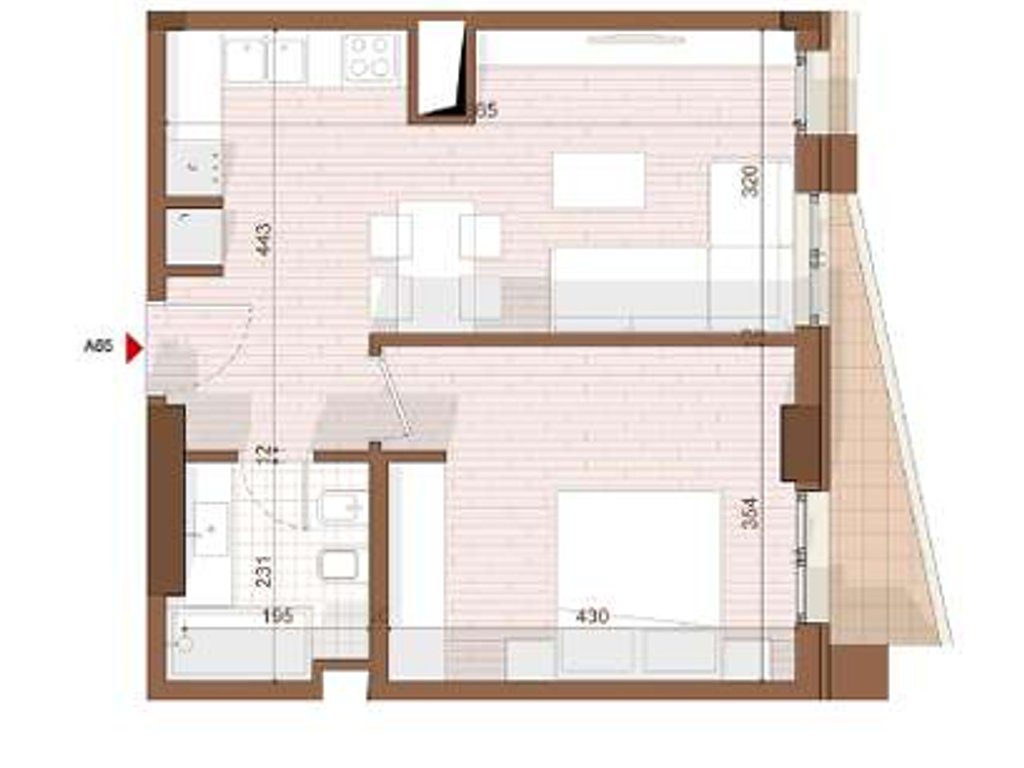 SHITET APARTAMENT 1+1 NE SHENGJIN