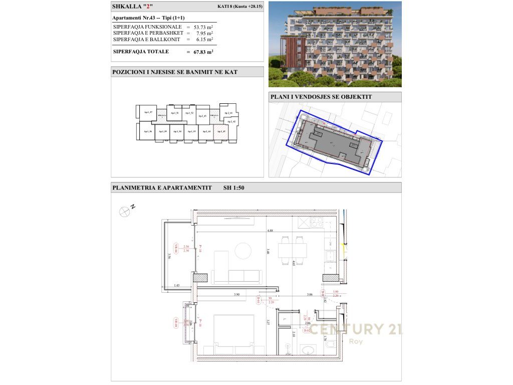 INVESTO PRANE DETIT, "ALMAR RESIDENCE" , APARTAMENTE 50 METRA LARG ME DETIN, MUNDESIA PAGESE ME KESTE !!! - Century 21 A...
