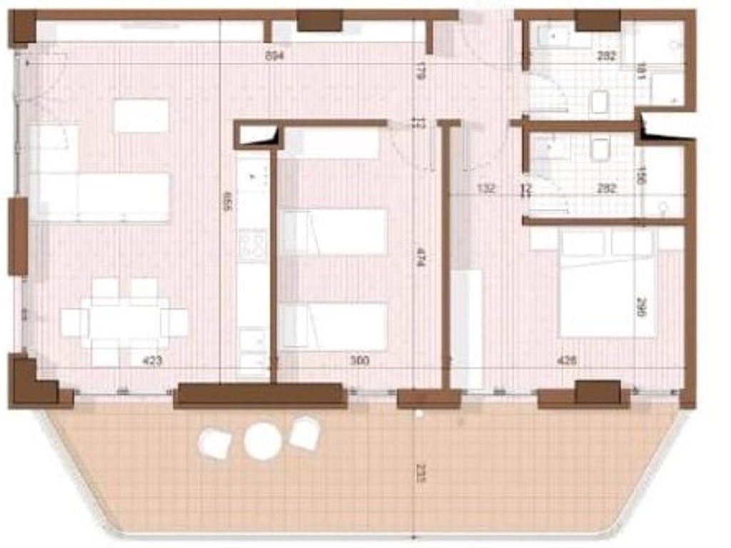 SHITET APARTAMENT 2+1+2 NE SHENGJIN