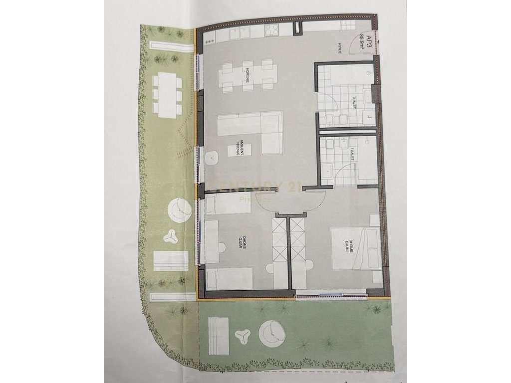 APARTAMENT 2+1+2 ME QIRA "LAKE DIAMOND RESIDENCE", LIQENI I THATE-TIRANE!