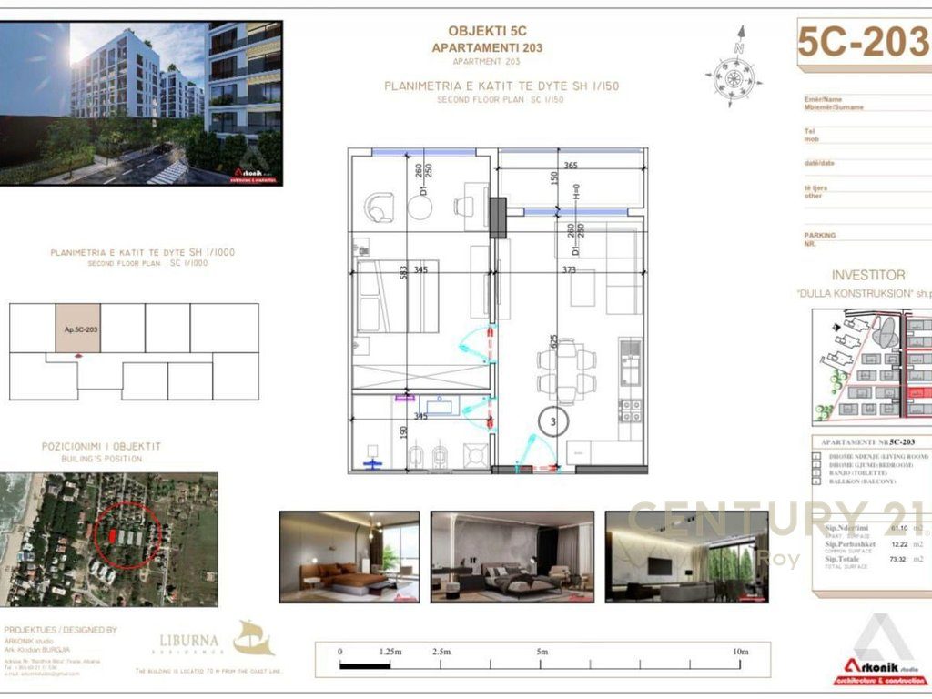 SHITET APARTAMENT 1+1 NE GOLEM TEK LIBURNA RESIDENCE!