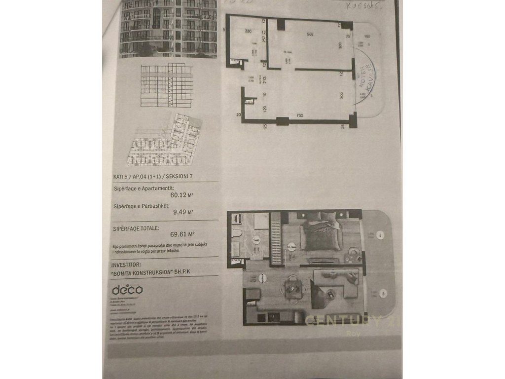 APARTAMENT 1+1 PER SHITJE TEK BONITA DELUXE NE QERRET!!!!