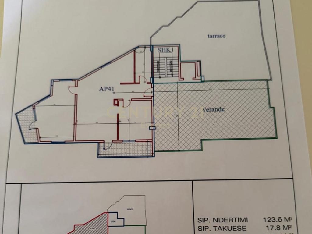 FRESK, SHESIM APARTAMENT 2+1 ME VERANDE