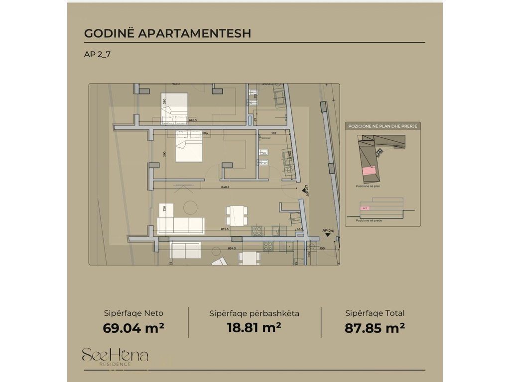 Apartament modern 1+1 në shitje – Mjull-Bathore, Tiranë!