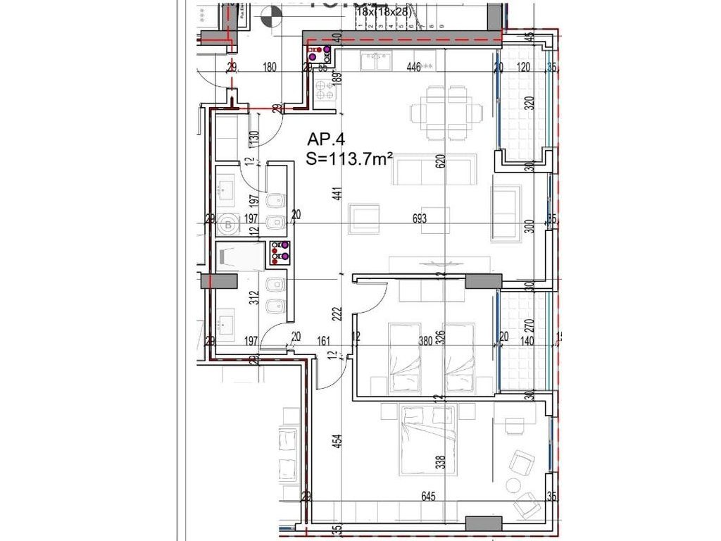 SHITET APARTAMENT 2+1+2 NE KOMPLEKSIN POSEIDON NE LUNGOMARE!