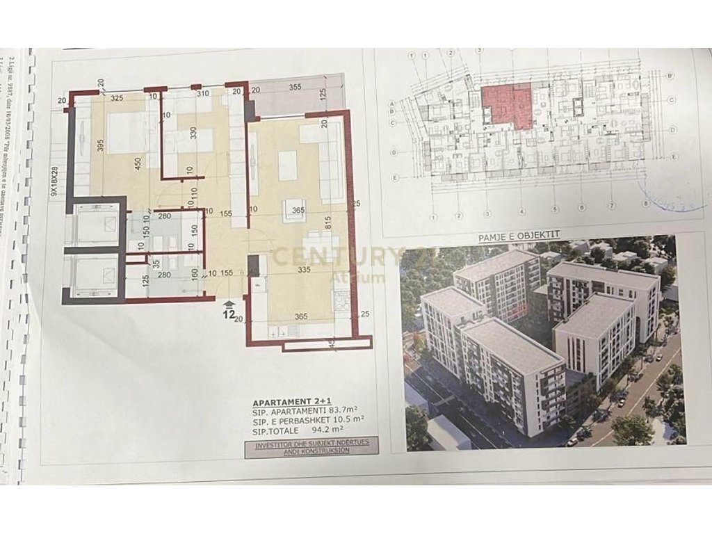 APARTAMENT 2+1+2 PER SHITJE NE KINOSTUDIO !