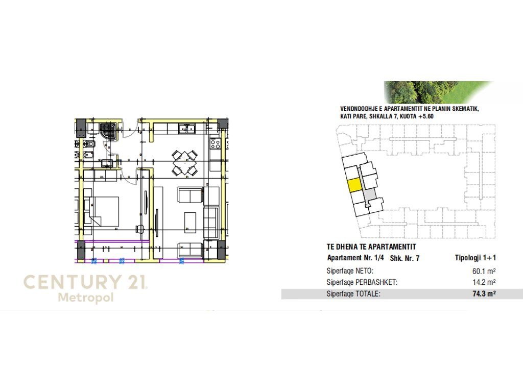 SHES APARTAMENT 1+1 NE OBJEKTIN URBAN GATE -ASTIR!