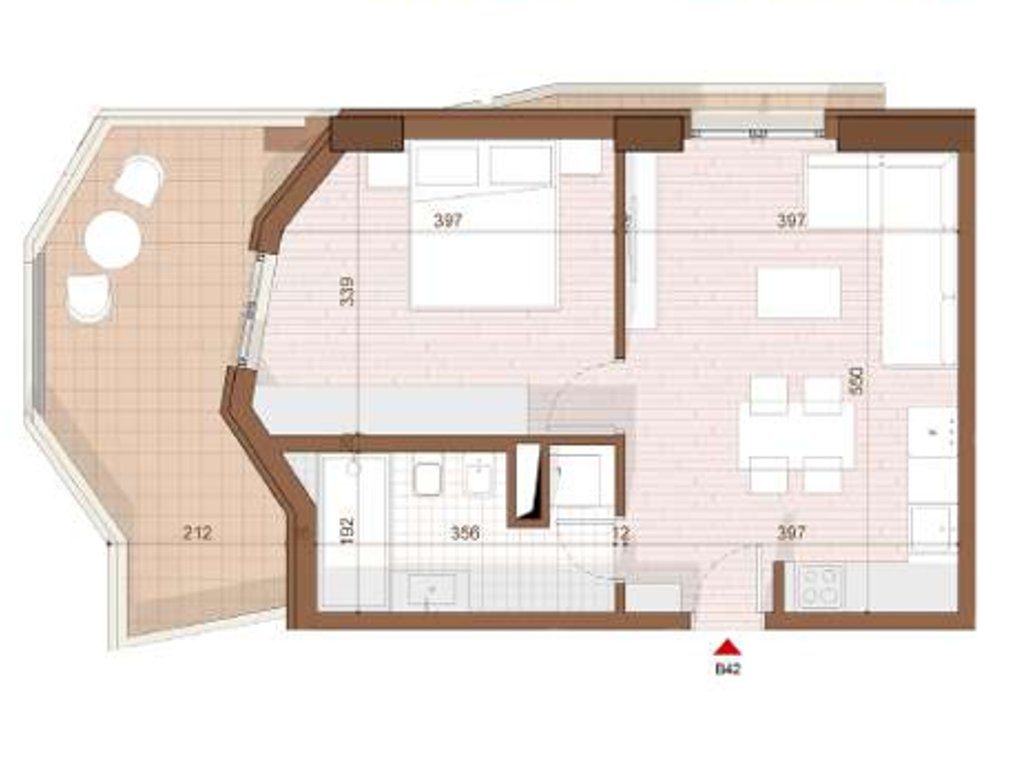 SHITET APARTAMENT 1+1+ VERANDE NE SHENGJIN