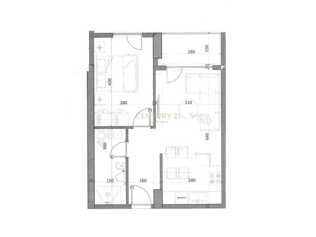 APARTAMENT 1+1 NË SHITJE NË KAMËZ QENDËR– NDËRTIM I RI