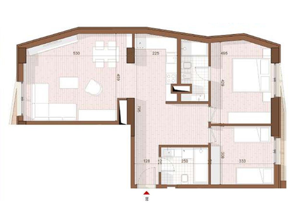 SHITET APARTAMENT 2+1 NE SHENGJIN